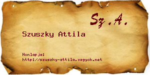 Szuszky Attila névjegykártya