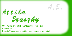 attila szuszky business card